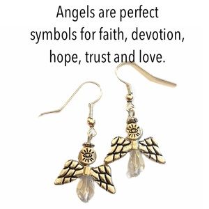 Crystal Angel Earrings